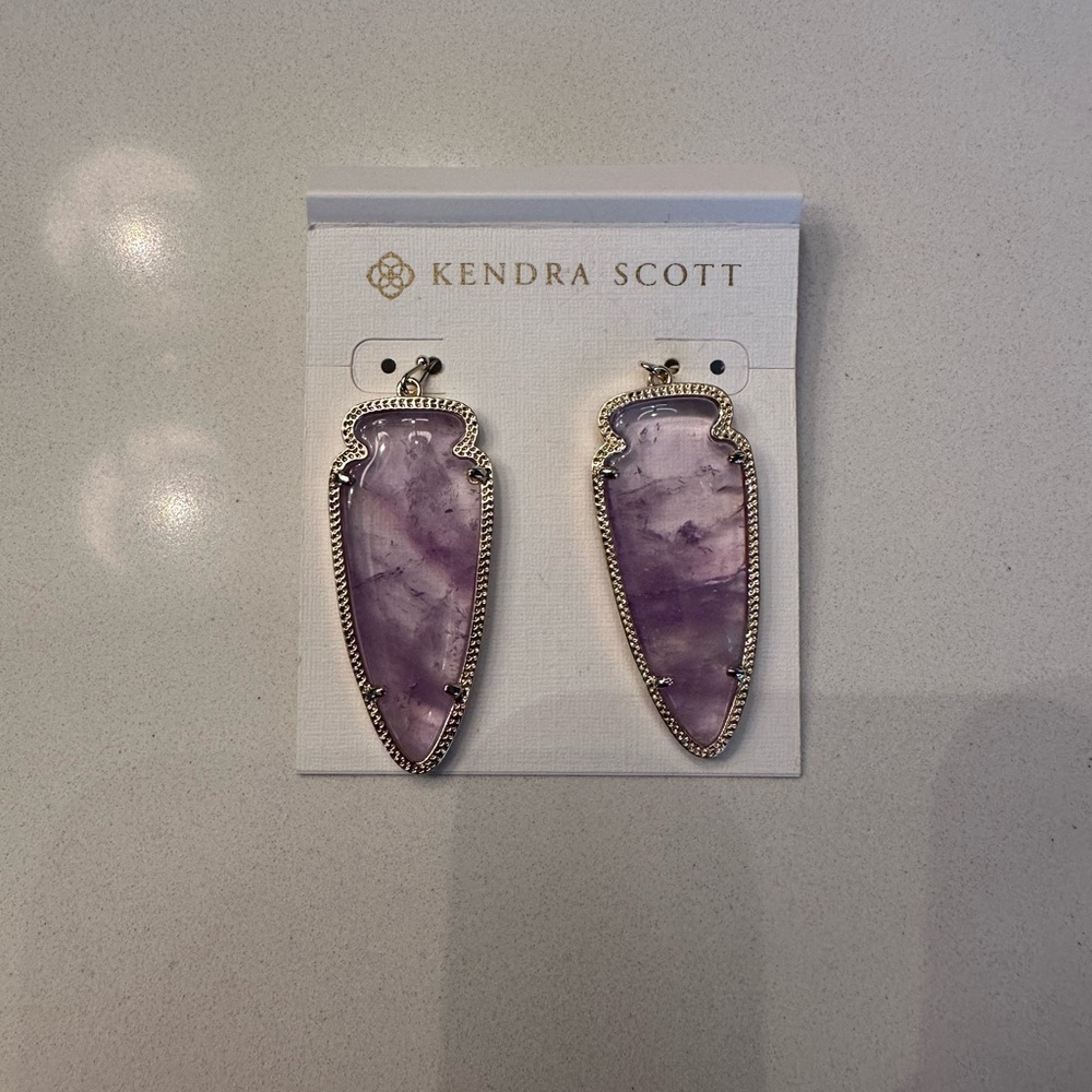 Kendra Scott Lavender Stone Earrings, NWT
